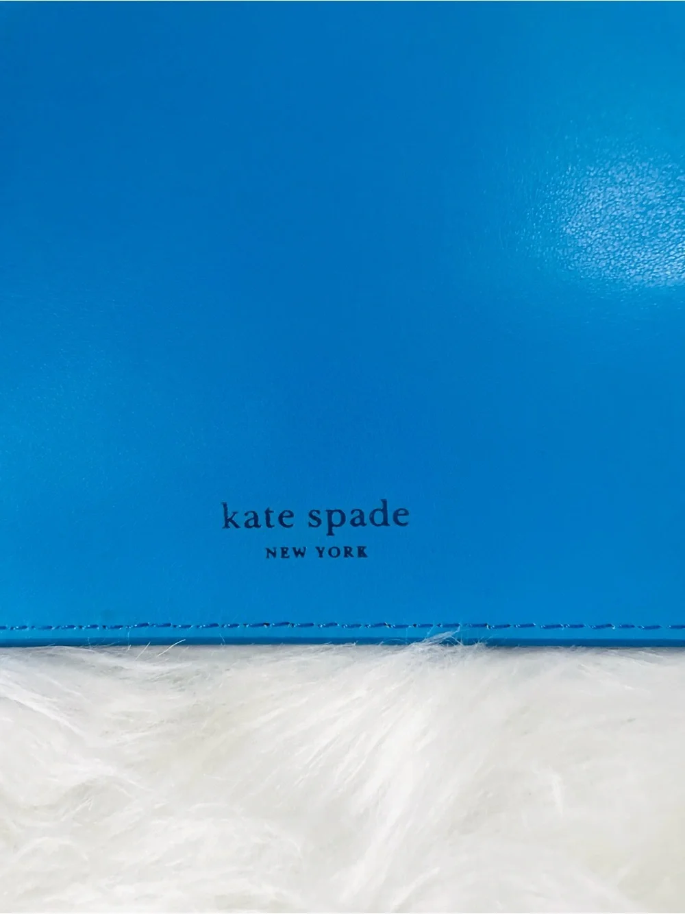 Kate Spade Back to Basics Blue Zip Pencil Pouch Case Desk Organization